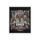 "Everything Will Kill You Sherpa Blanket with Gamer Skeleton Design, Perfect for Cozy Lounging and Stylish Room Decor"