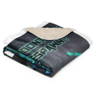 Gamers Respawn Point Sherpa blanket with plush feel and "Don't Respawn" design, perfect for cozy lounging and warmth.